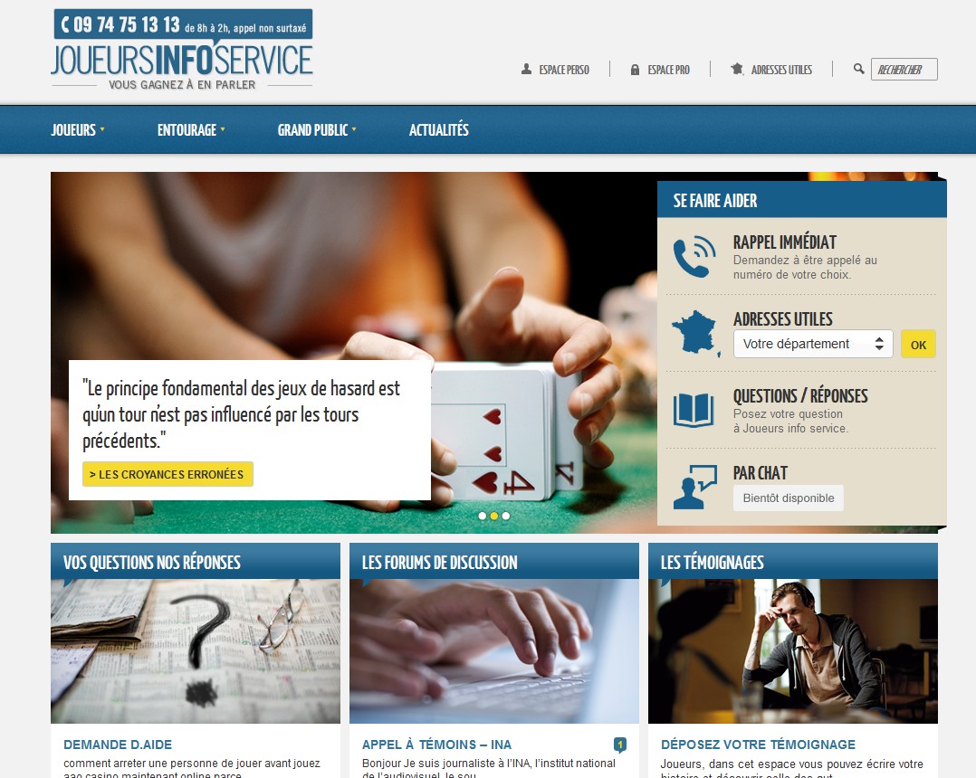 "Joueurs Info Service", un portail internet interactif pour les accros aux jeux
