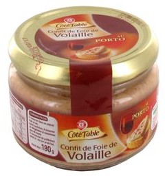 Rappel de confit de foie de volaille pour risque d’ingestion de morceaux de verre