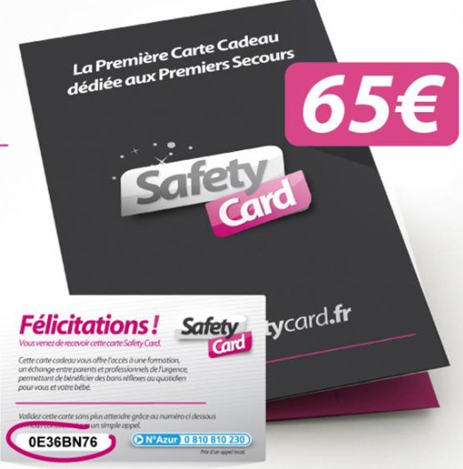 carte cadeau safety card