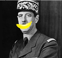 De Gaulle retrouve la banane