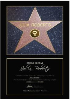 ETOILE DE STAR PERSONNALISEE