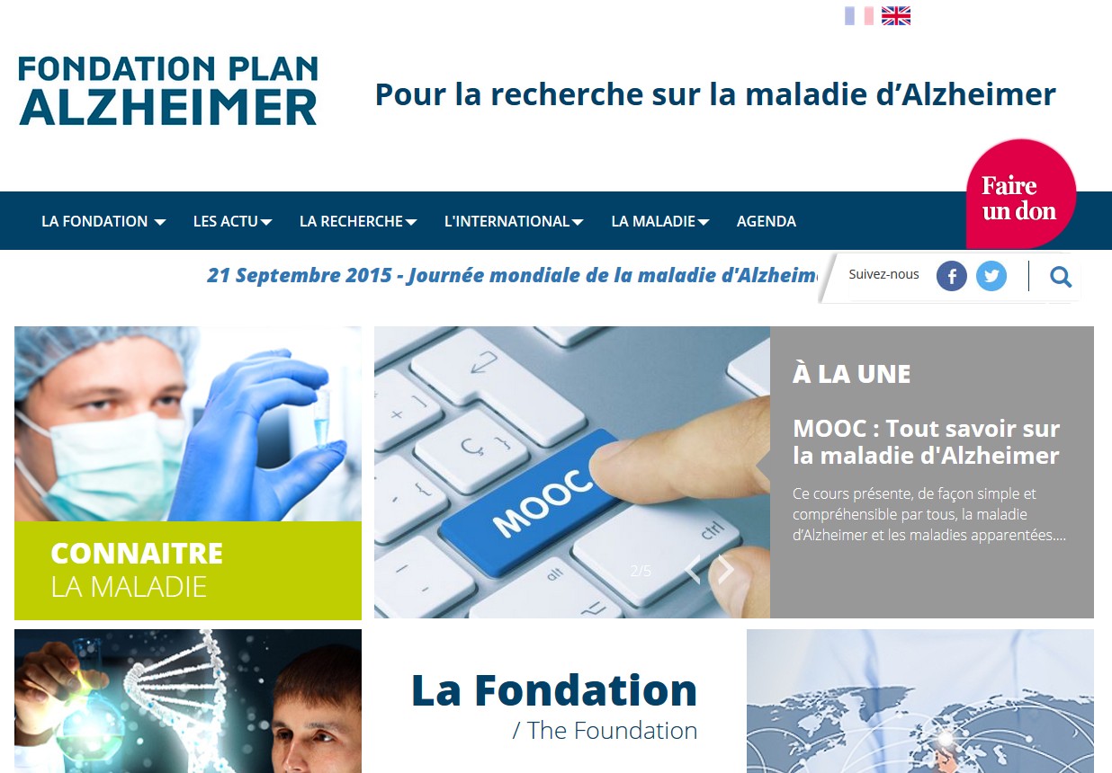 Un nouveau site internet pour la Fondation Plan Alzheimer