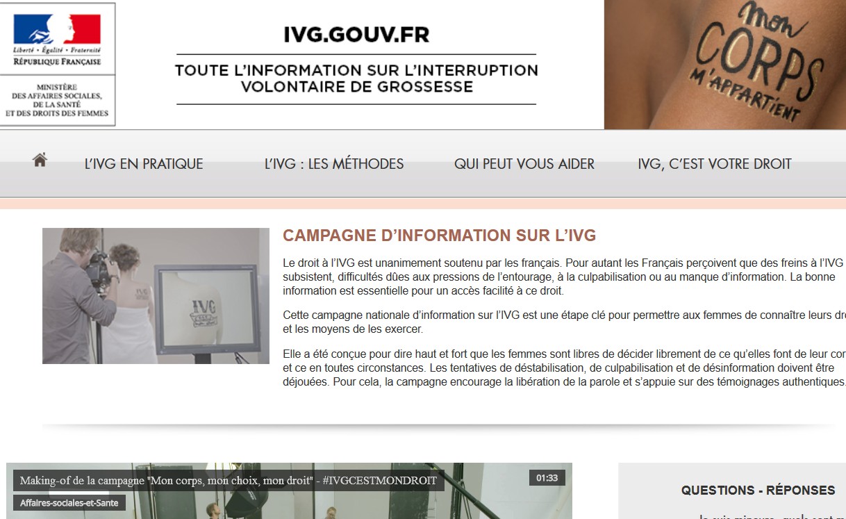 Le site www.ivg.gouv.fr 