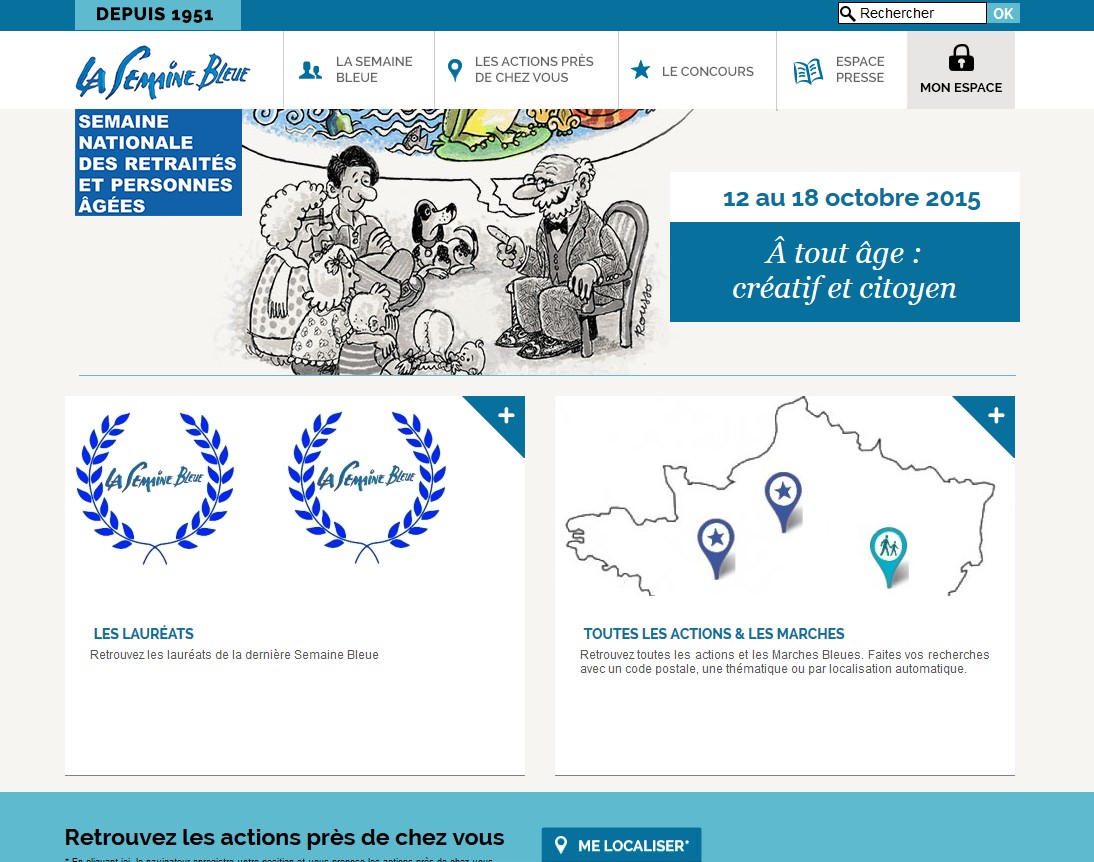 Le site www.semaine-bleue.org