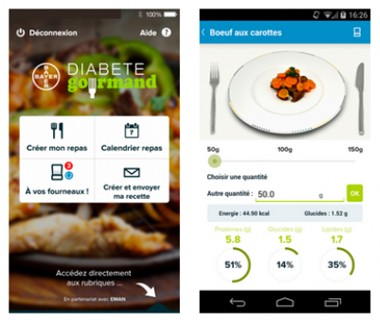 Diabète Gourmand : une appli aux recettes personnalisées