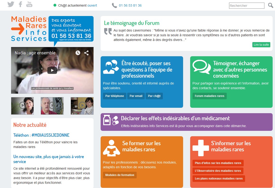 Un nouveau site pour Maladies Rares Info Services