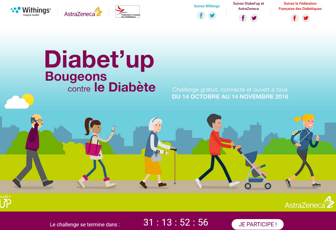 Relevez le défi « Diabet’up : Bougeons contre le diabète ».