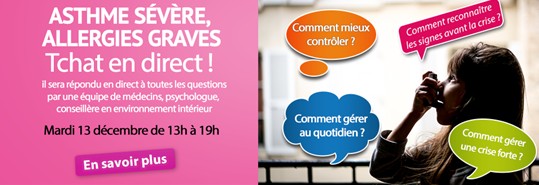 Asthme sévère: un Tchat en ligne pour poser vos questions