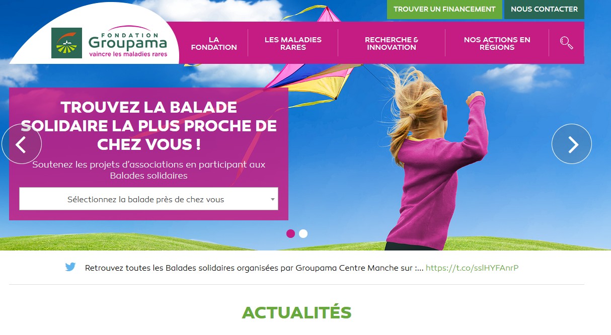 Le site de la Fondation Groupama