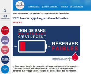 Don du sang : l’EFS lance un appel urgent