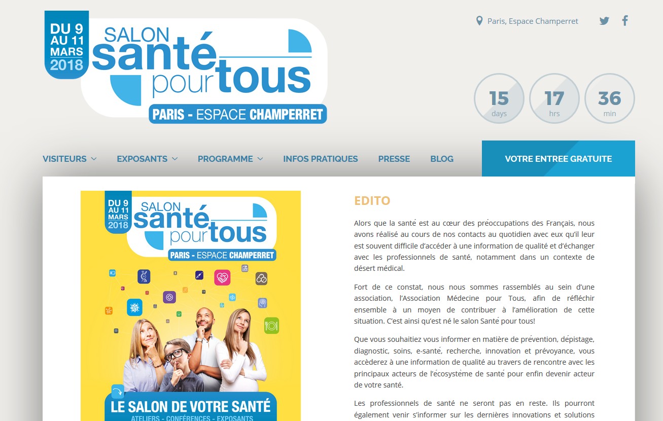 Le site dédié du Salon Santé pour tous