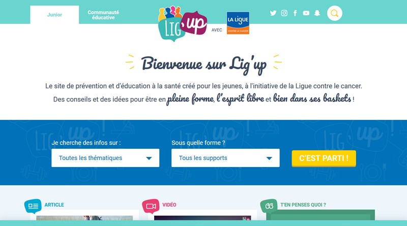 Lig'up, un site web dédié à la prévention